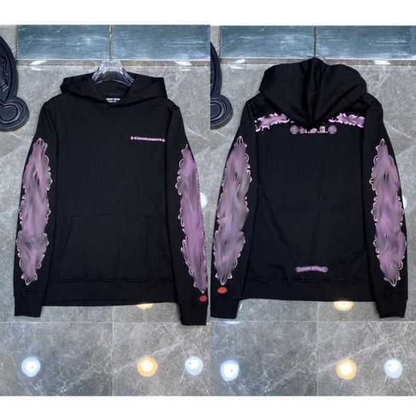 

fashion men's luxury sweatshirts designer classic hoodies ch zipper hooded sweater casual men women cross pullover sanskrit hoodie coa, Black