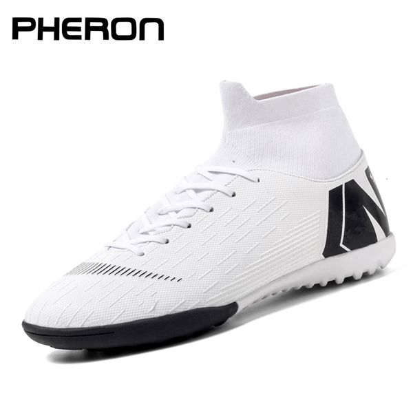 

dress shoes mens soccer cleats high ankle football long spikes outdoor traing boots for men women 221125, Black