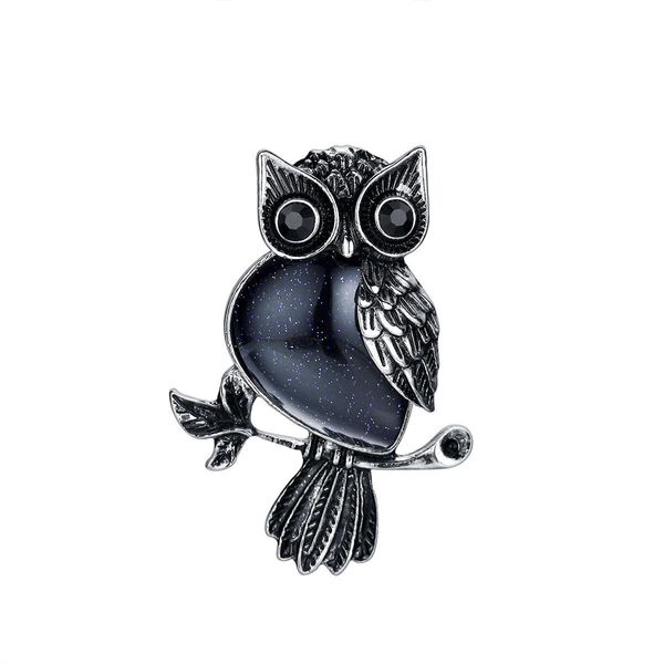 

pendant necklaces qimoshi natural stone owl pendant men and women fashion cure halloween energy necklace gift drop delivery jewelry dhcea, Silver