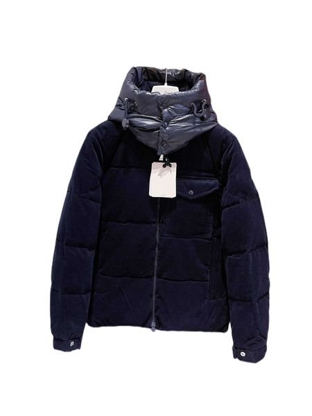 

men's down parkas luxury designer designs new men's corduroy hooded jacket in autumn and winter, Black