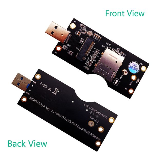 

ngff m.2 key b cable to usb 3.0 adapter converter card expansion cards with sim 8pin car slot for 3g/4g/5g