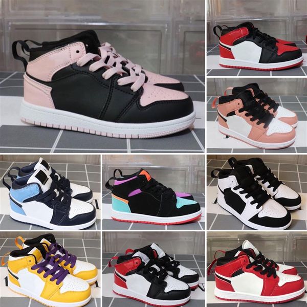 

2020 kids athletic shoes children basketball shoes toddler j sport sneakers for boy girl toddler chaussures 26-35259e, Black