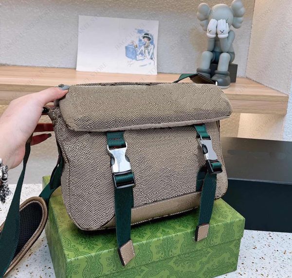 

mens messenger bag luxury designer cross body shoulder bag classic double letter womens handbag 5a black satchel bags