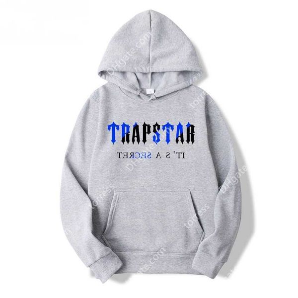 

autumn/winter trapstar tracksuit brand printed sportswear men 18 colors warm pieces set loose sweatshirt hoodie jogging, Black