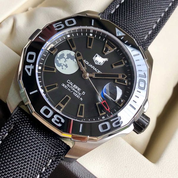 

surface china 43mm lunar table exploration project designation diameter blue mirror original swiss movement, Slivery;brown