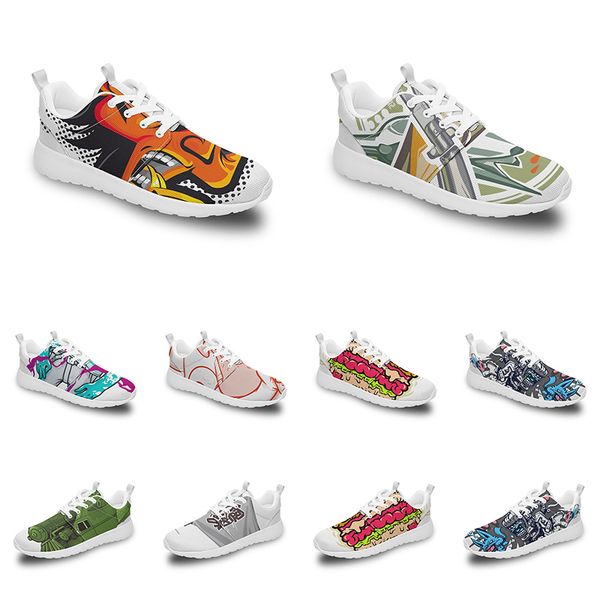 

men women custom sports shoes anime cartoon animal design diy word black white blue red colorful outdoor mens trainer 200