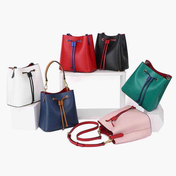 

wholesale drawstring for women leather fashion shoulder bag bucket bags classic tote for lady handbags presbyopic shopping bag purse messeng