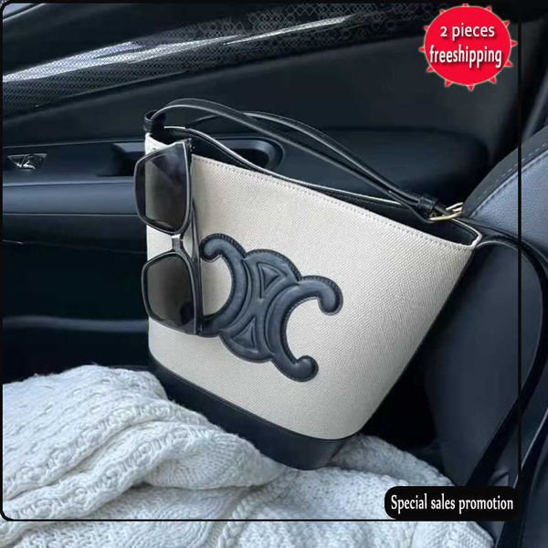 

designer bags 2022 spring leather arc de triomphe bucket bag high-capacity high-grade tote bag lisa one shoulder msenger women's fashio