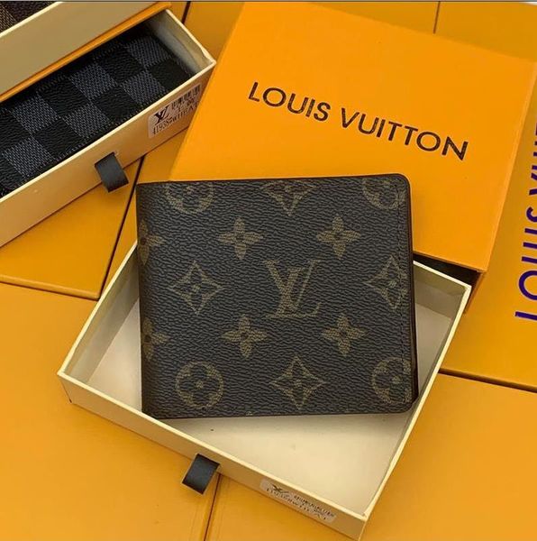

louis vuitton new lv quality designers men genuine leather wallets flower card holder france paris plaid style purse mens clutch wallet gucc, Red;black