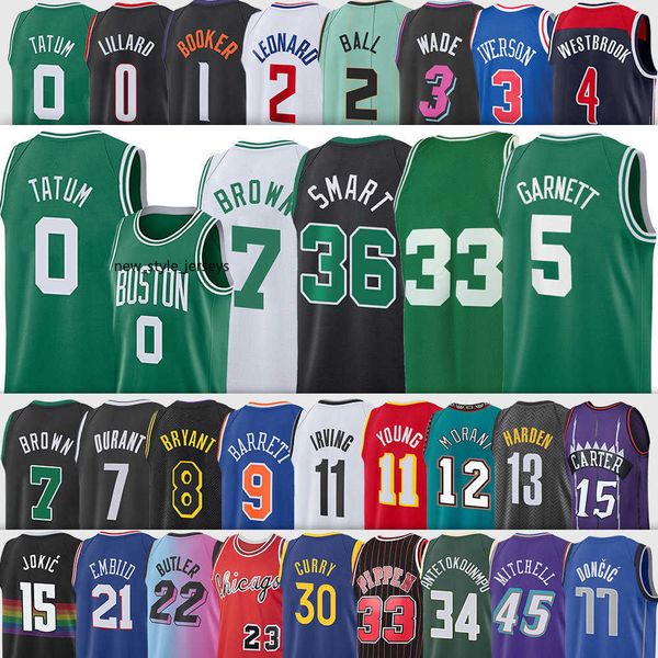 

lebron james harden bostons celtices basketball jerseys stephen curry devin booker jayson tatum kevin durant luka doncic trae young ja, Black;red