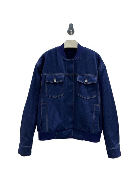

autumn/winter 22 new denim baseball outfit casual sporty silhouette versatile no man jacket, Black;brown