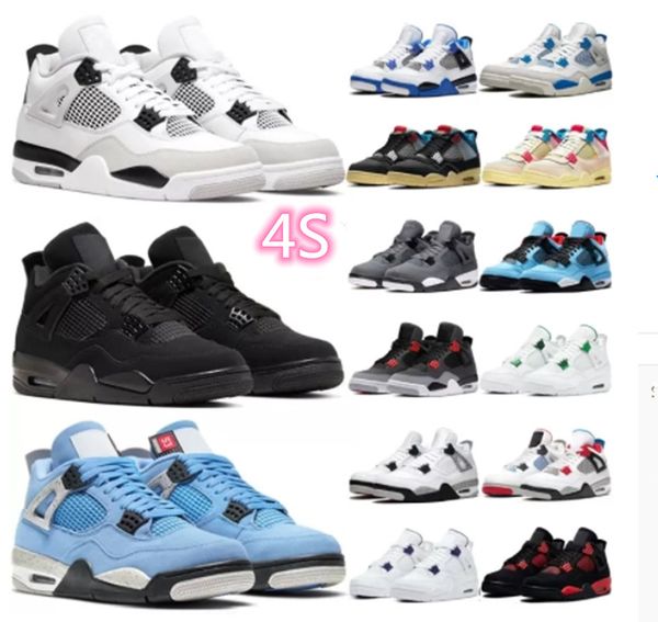 

4 jumpman 4s military black basketball shoes men red thunder s 4 sail cat white pure money infrared metalli air jorden j4 jordon jordens