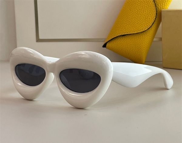 

fashion trendy designer 40097 sunglasses for women vibrant colors acetate inflatable cat-eye glasses summer wacky hip-hop style anti-ultravi, White;black