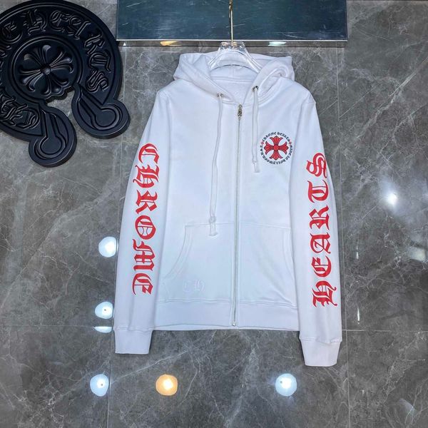 

designer chromes heartss hoodie sweatshirts winter sweaters crow fashion brand new graffiti print men's women's hooded sweater zip, Black
