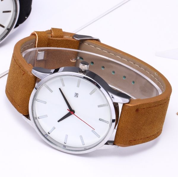 

hbp watches for mens luxury casual leather quartz men wristwatches business clocks man sports date clocks montres de luxe, Slivery;brown
