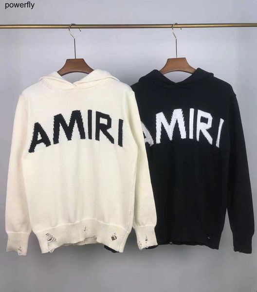 

men's sweaters designer amirs fashion brand streetwear casual loose sweaters, White;black