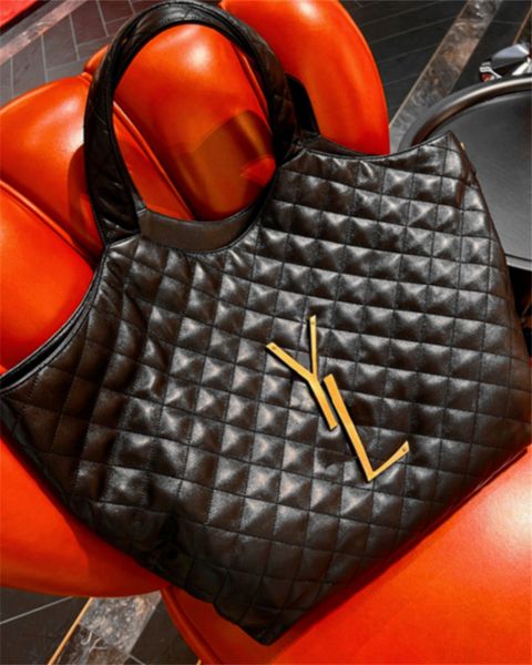 

icare maxi shopping bag large designer quilted tote s attaches women handbag fashion black lambskin totes shoulders purse