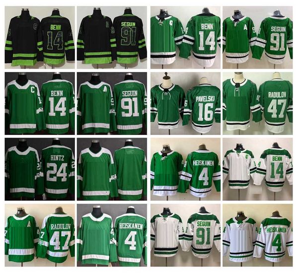 

2022 new black 14 jamie benn hockey jerseys 91 tyler seguin 16 joe pavelski 4 miro heiskanen 47 alexander radulov 24 roope hintz winter&#039, Black;red