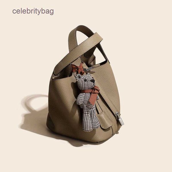 

herme picotin locks bags high end first layer togo leather women's bag fashion vegetable basket hand net red bucket 2023 new0nmd