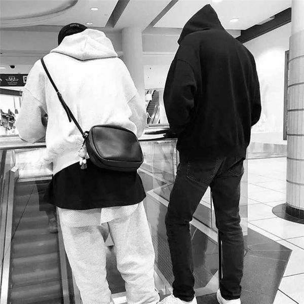 

hooded hoodies mens womens fashion streetwear pullover sweatshirts loose lovers clothing, Black