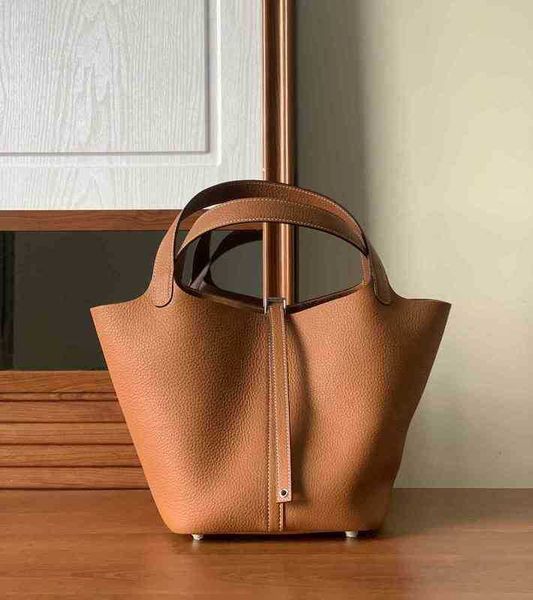 

original designer herms bags picotin locks bag luxury h 2022 picotins lock high-end wax thread sewn togo leather litchi pattern vegetable