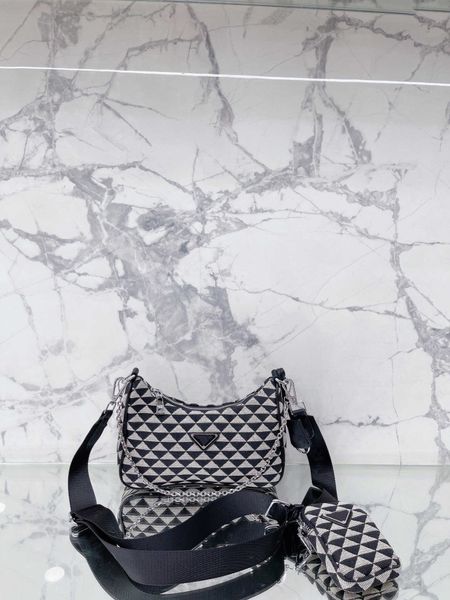 

prad a prad quality hobo underarm shoulder bags fashion parachute fabric nylon tote luxury designer moon shaped middle bag womens crossbody