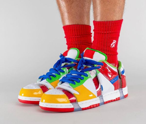 

2022 release authentic low sandy bodecker shoes fd8777-100 red yellow blue green men women outdoor sneakers with original box size us4-13