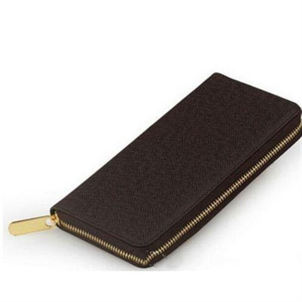 

2021 luxury designer long wallets classic men's and women's fashion clutch genuine leather wallet with dust259l, Red;black