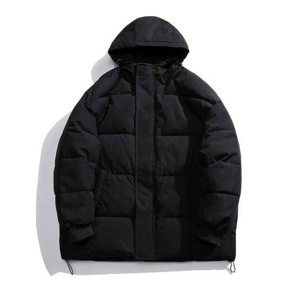 

new european and american winter men's hooded warm jacket, down warm fashion men's style, Black