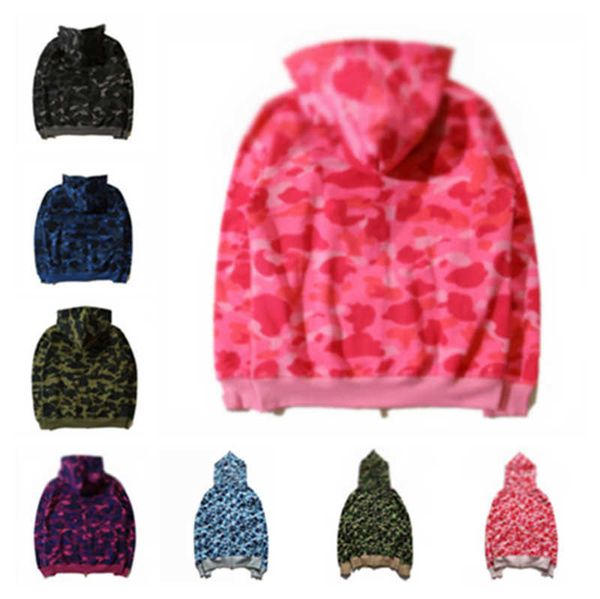

mens designer hoodies men women stylist jacket hoodie camouflage print sweatshirts for male 20colors size s-3xl, Black