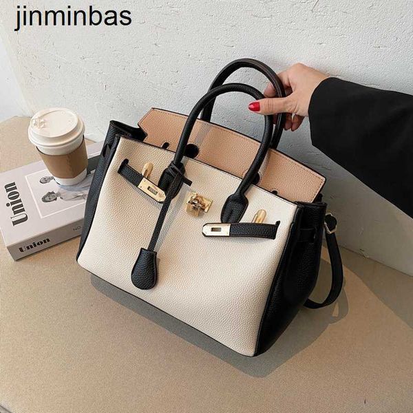 

tote bsg factory wholesale and retail 2023 new fashion street scolor contrast bag handheld one shoulder women's