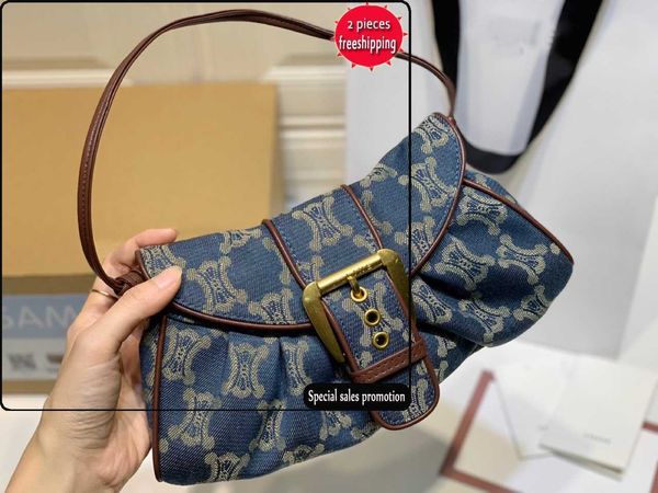 

designer bags denim hobo underarm arc de triomphe old flower pleated stick middle ancient needle button dumpling