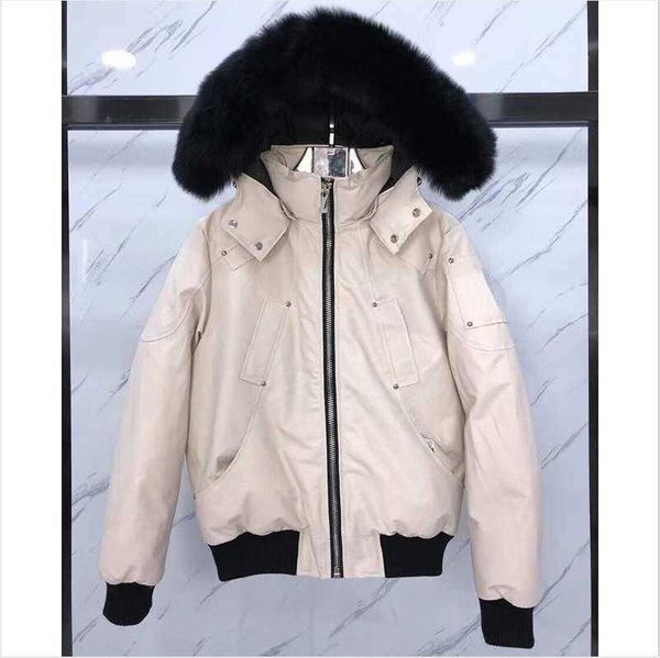 

men's down parkas short jakcets big fur collar hooded womens winter windbreaker buttons jacket thick cotton pocket women outer parker m, Black