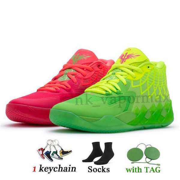 

2023 rick and morty basketball shoes lamelo ball mb.01 mens trainers sports 1of1 not from here black red blast be you galaxy i iridescent