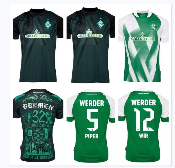 

2022 2023 werder bremen special soccer jersey marvin ducksch leonardo bittencourt black green 22 23 friedl pieper football shirts thailand q