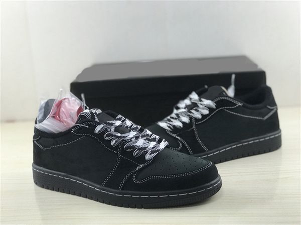 

travis scotts x 1 1s authentic basketball shoes low og black/phantom dm7866-001 women men sports sneakers with original box