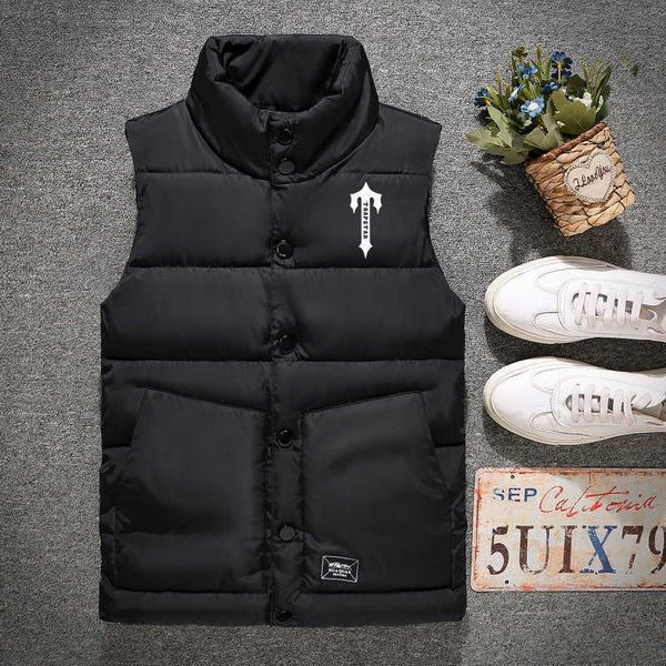 

london trapstar jacket men's vests tyle real feather down winter fashion vest bodywarmer advanced waterproof fabric, Black;white