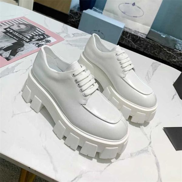 

women shoes casual monolith leather shoes platform sneakers triangle black classic patent chunky thick rubber sole xdzb