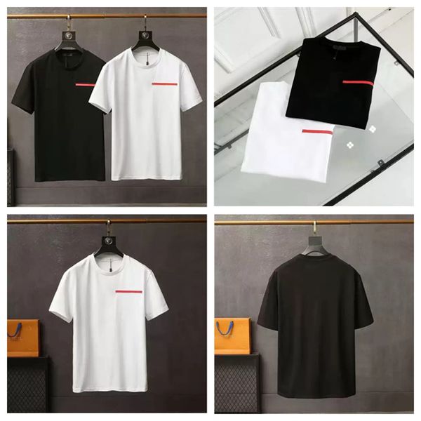 

fashion t shirt polo designer tshirt summer tshirts hip hop crew neck luxury size s-2xl short sleeve solid color red layering letter pattern, White;black