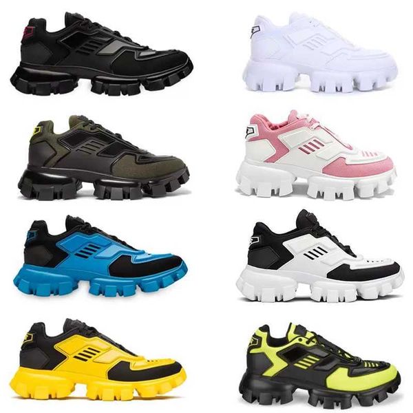 

sales fashion cloudbust thunder sneakers mens woman platform shoes 3d runner trainer knit fabric low light rubber luxury uinoutdoor, Black
