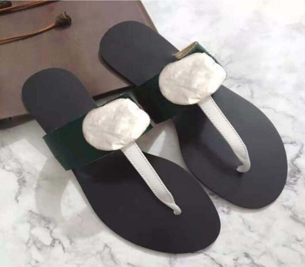 

2021 woman sandals stylish slipper fashion classics flat shoes slide eur 3541 with box9390400, Black