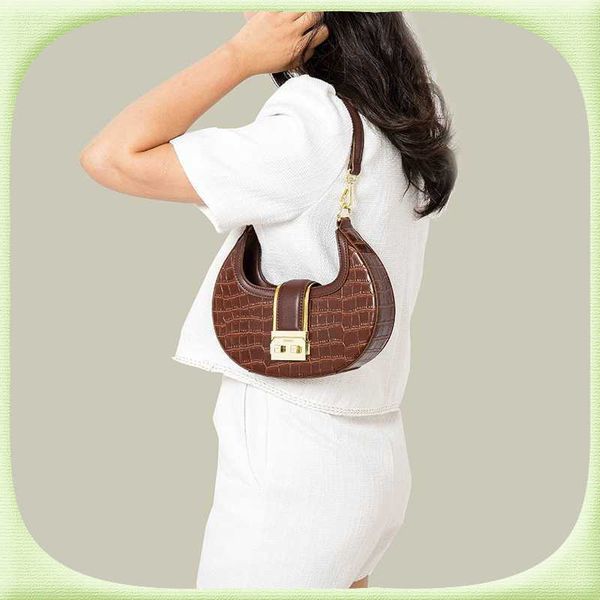 

designer bags 2022 early autumn new crocodile pattern crcent bag small one shoulder crossbody tiktok live women's evening clutches luxu