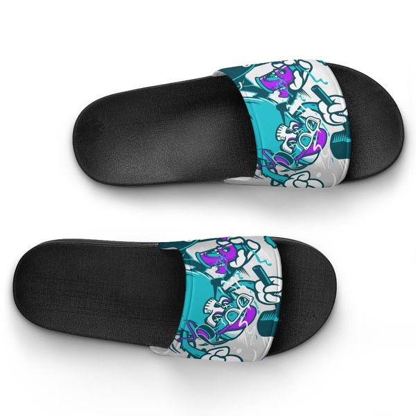 

custom shoes diy provide pictures to accept customization slippers sandals slide aigd mens womens sport size 36-45
