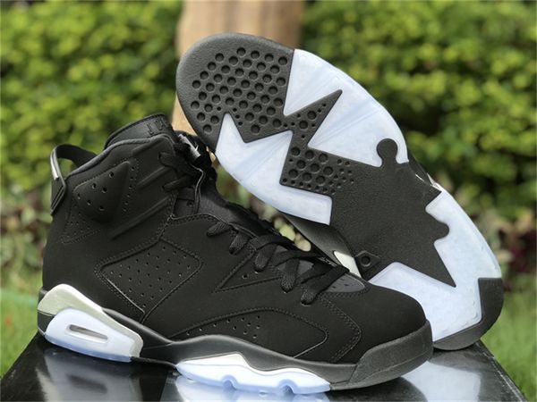 

authentic 6 6s metallic silver basketball shoes dx2836-001 black sports sneakers outdoor women mens with original box