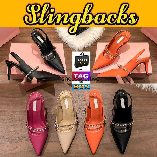 

luxury sandals women slingbacks high heels crystal-studded sandal slide slides fashion shoes ladies stiletto heel classic womens party, Black