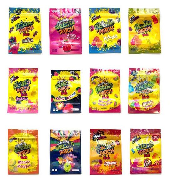 

empty 600mg sour gummies edible packaging bags ziplock smell proof stoner patch berries tropical edibles candy gummy mylar bag ghj5663197