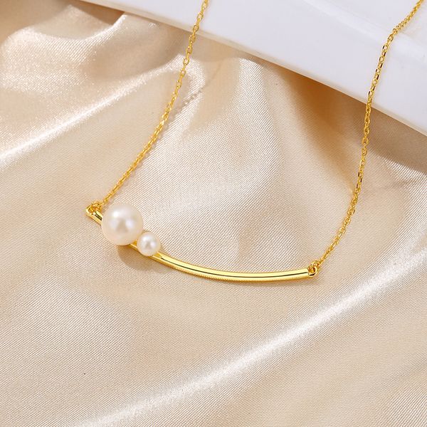 

2022 new pendant necklaces european and n light luxury retro natural freshwater pearl s925 sterling silver necklace women design high-end se