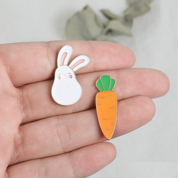 

pins brooches enamel cute rabbit carrot brooch pins cartoon lapel pin for women men dress co fashion jewelry drop delivery dhymv, Gray