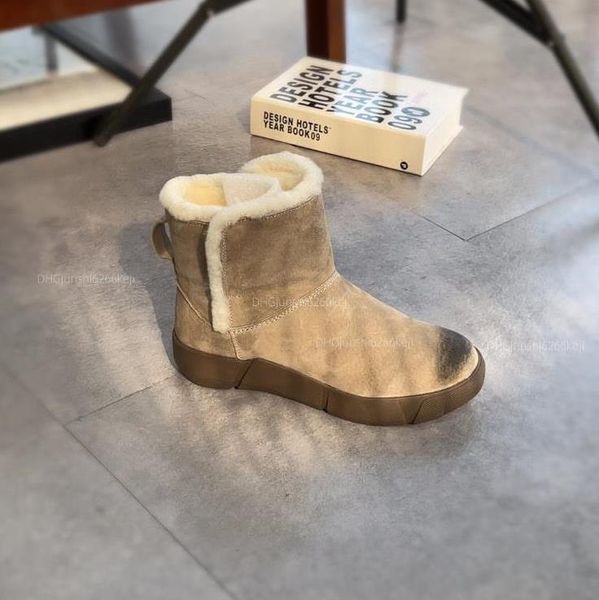 

2022 aus middle barrel boots designer classical mini women tazz ankle snow boots keep warm boot plush casual bootss sheepskin suede shoes re, Black