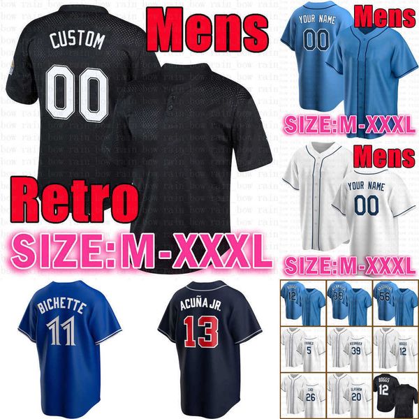 

2022 baseball jerseys margot autin jerey randy choi kluber franco wade manuel bogg kevin jiman arozarena tyler wander glanow corey kiermaier, Blue;black